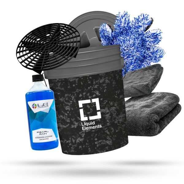 Liquid Elements wash bucket ´Forged Carbon´ set - Advanced Plus