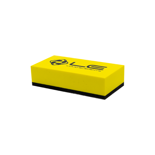Liquid Elements Applicator Block yellow with logo 8x4x2cm